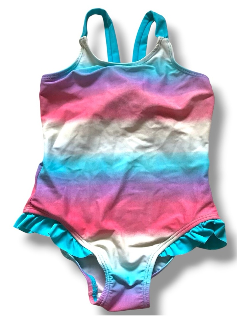 Colorful Striped Toddler One Piece Swimsuit Size 2T